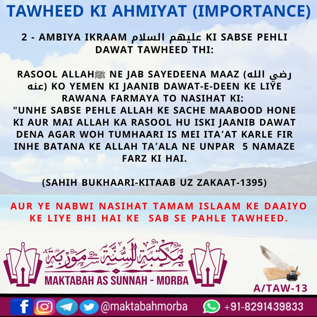 Tawheed ki ahmiyat