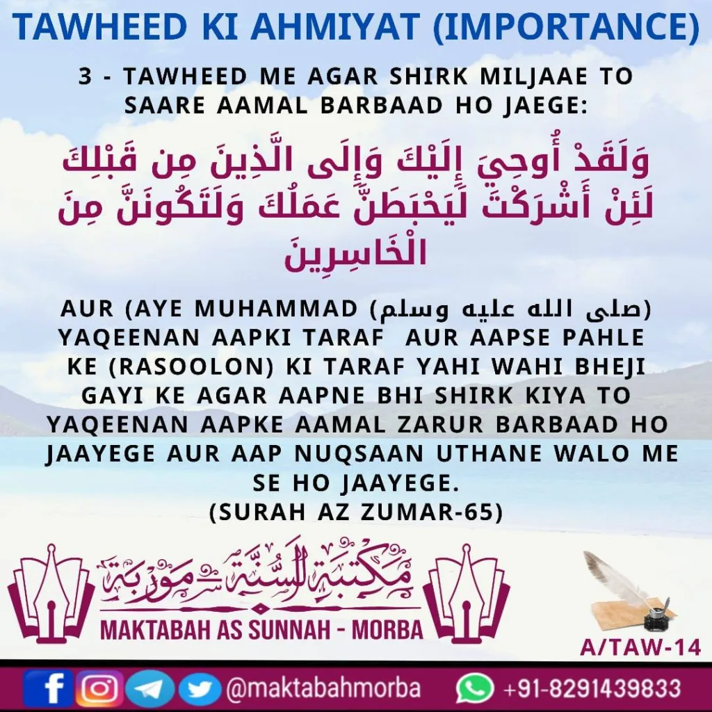 Tawheed ki ahmiyat
