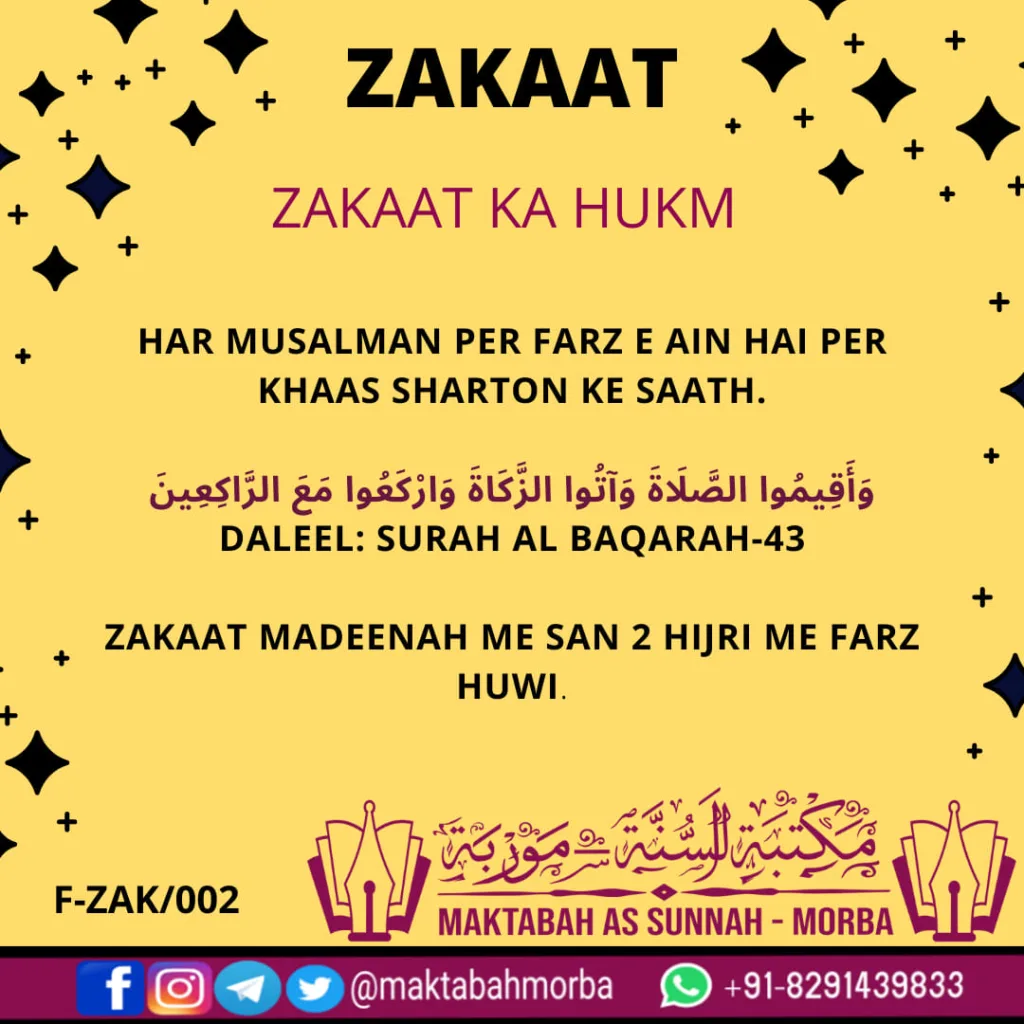Zakaat ka hukm?