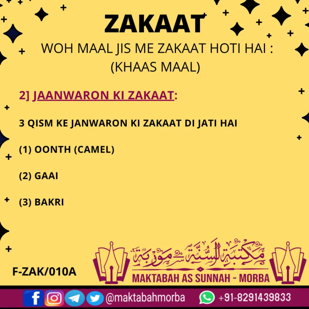 Zakaat- Jaanwaron ki zakaat