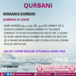 NABI KAREEM صلي الله عليه و سلم NE UMMAT KO 2 DAANTA JANWAR ZABAH KARNEY KI TALQEEN FARMAYI TA-HUM DUSHWARI KI HALAT ME 2 DAANT SE KUM UMAR WALA DUMBA WA BHED KA BACCHA (JO 6 MAAH MUKAMMAL KAR CHUKA HO) BHI ZABAH KIYA JA SAKTA HAI. DALEEL: SAHIH MUSLIM- KITAAB-UL-ADHA-1963